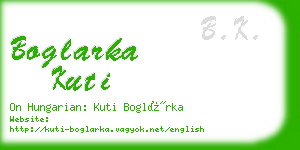 boglarka kuti business card